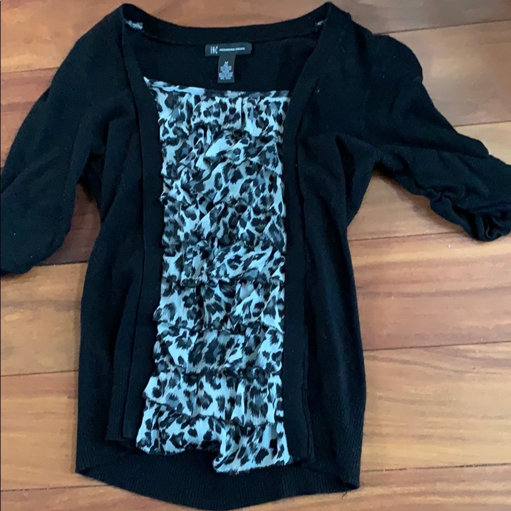 Black sweater w/ built in shirt.